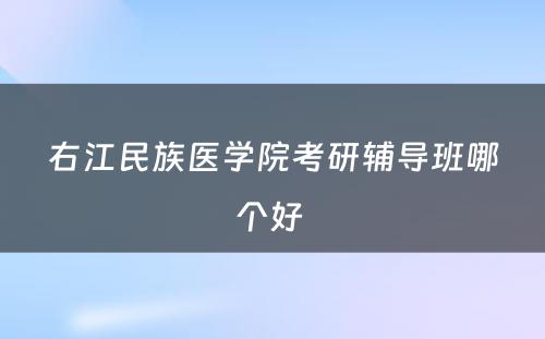 右江民族医学院考研辅导班哪个好 