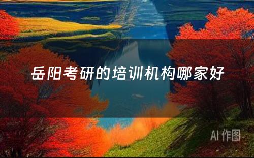 岳阳考研的培训机构哪家好