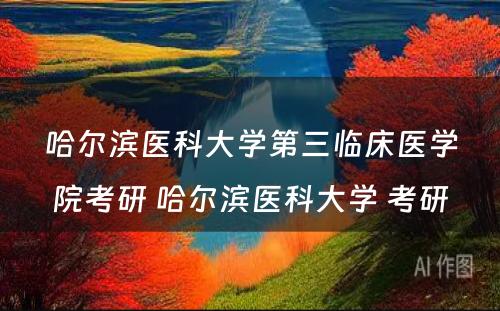 哈尔滨医科大学第三临床医学院考研 哈尔滨医科大学 考研