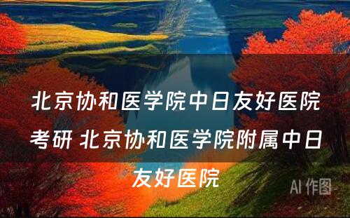 北京协和医学院中日友好医院考研 北京协和医学院附属中日友好医院