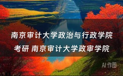 南京审计大学政治与行政学院考研 南京审计大学政审学院