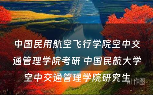 中国民用航空飞行学院空中交通管理学院考研 中国民航大学空中交通管理学院研究生