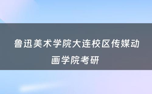 鲁迅美术学院大连校区传媒动画学院考研 