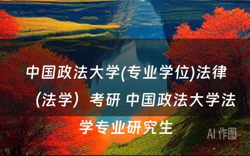 中国政法大学(专业学位)法律（法学）考研 中国政法大学法学专业研究生