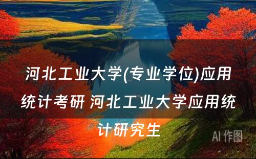 河北工业大学(专业学位)应用统计考研 河北工业大学应用统计研究生