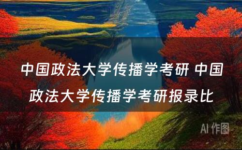 中国政法大学传播学考研 中国政法大学传播学考研报录比