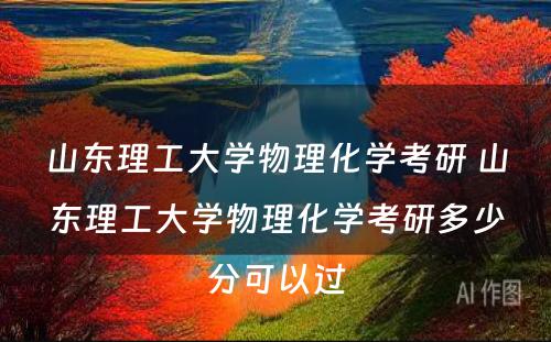 山东理工大学物理化学考研 山东理工大学物理化学考研多少分可以过