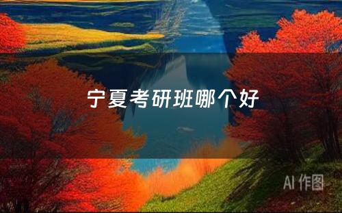 宁夏考研班哪个好