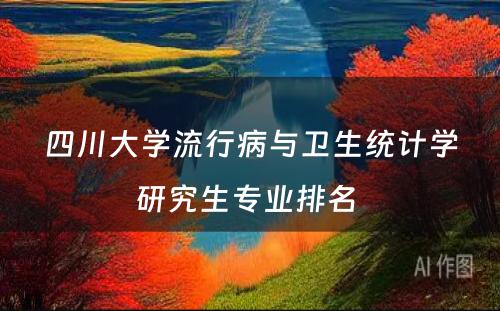 四川大学流行病与卫生统计学研究生专业排名 