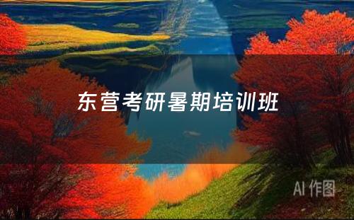 东营考研暑期培训班