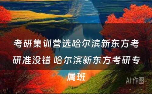 考研集训营选哈尔滨新东方考研准没错 哈尔滨新东方考研专属班