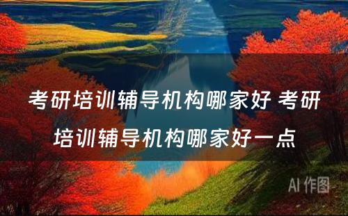 考研培训辅导机构哪家好 考研培训辅导机构哪家好一点