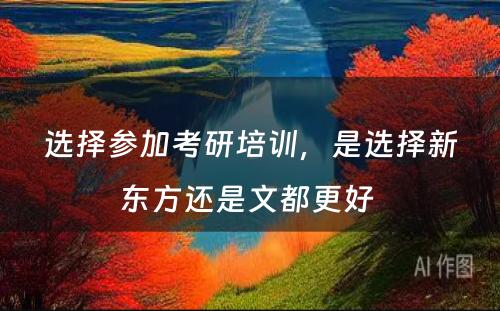 选择参加考研培训，是选择新东方还是文都更好 