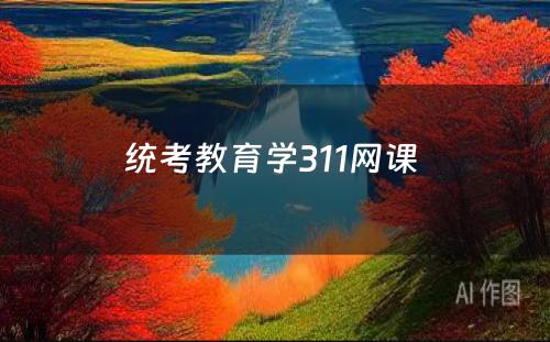 统考教育学311网课 