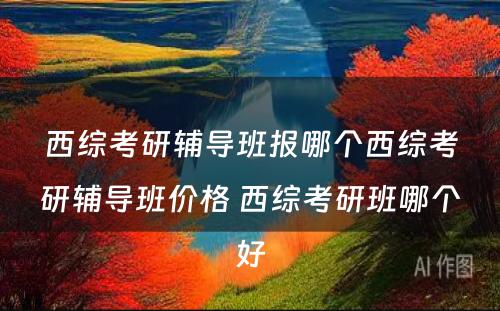 西综考研辅导班报哪个西综考研辅导班价格 西综考研班哪个好