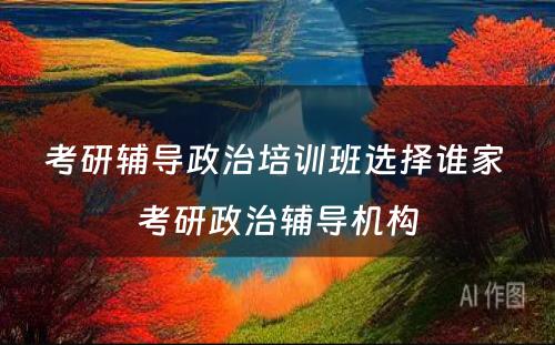 考研辅导政治培训班选择谁家 考研政治辅导机构