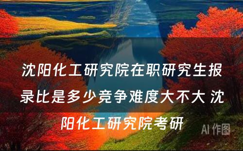 沈阳化工研究院在职研究生报录比是多少竞争难度大不大 沈阳化工研究院考研