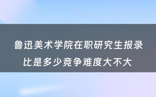 鲁迅美术学院在职研究生报录比是多少竞争难度大不大 