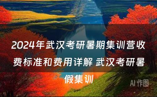 2024年武汉考研暑期集训营收费标准和费用详解 武汉考研暑假集训