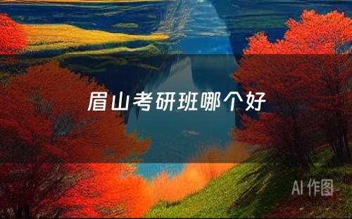 眉山考研班哪个好