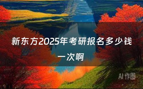 新东方2025年考研报名多少钱一次啊 