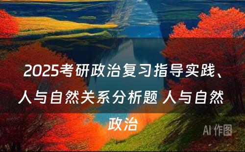 2025考研政治复习指导实践、人与自然关系分析题 人与自然 政治