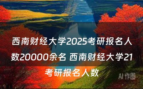 西南财经大学2025考研报名人数20000余名 西南财经大学21考研报名人数