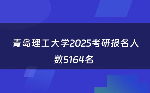 青岛理工大学2025考研报名人数5164名 