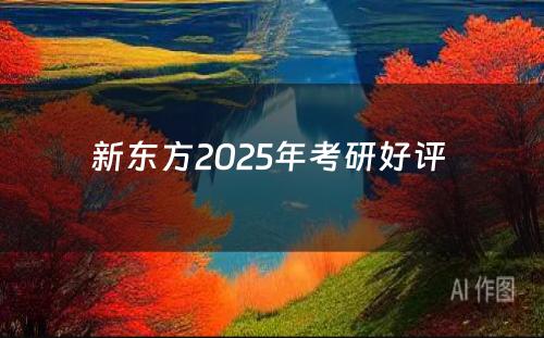 新东方2025年考研好评 