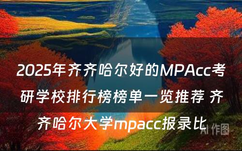 2025年齐齐哈尔好的MPAcc考研学校排行榜榜单一览推荐 齐齐哈尔大学mpacc报录比