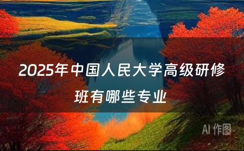 2025年中国人民大学高级研修班有哪些专业 