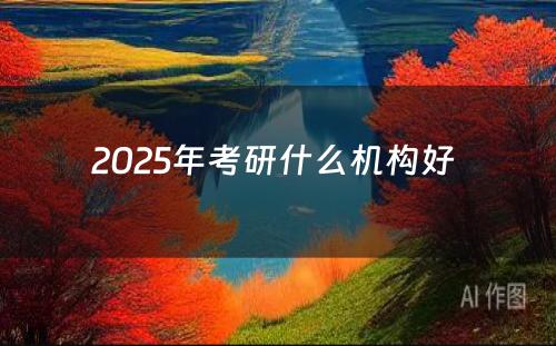 2025年考研什么机构好 