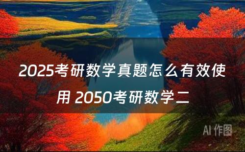 2025考研数学真题怎么有效使用 2050考研数学二