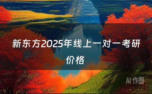 新东方2025年线上一对一考研价格 