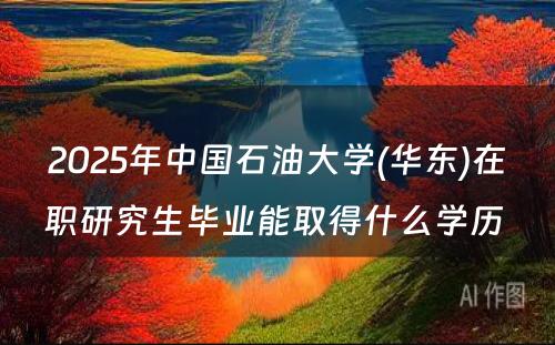 2025年中国石油大学(华东)在职研究生毕业能取得什么学历 