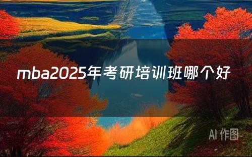 mba2025年考研培训班哪个好 