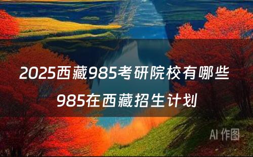 2025西藏985考研院校有哪些 985在西藏招生计划