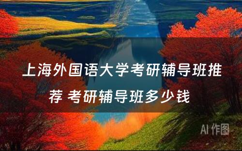 上海外国语大学考研辅导班推荐 考研辅导班多少钱 